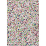 8' X 10' Blush And Pink Geometric Washable Indoor Outdoor Area Rug