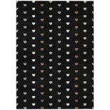 5' X 8' Black And Ivory Geometric Washable Indoor Outdoor Area Rug