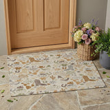 3' X 5' Beige And Copper Cactus Washable Indoor Outdoor Area Rug