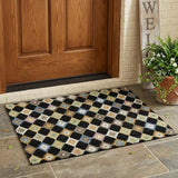 3' X 5' Black And Beige Aztec Washable Indoor Outdoor Area Rug