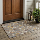3' X 5' Taupe And Gray Horse Washable Indoor Outdoor Area Rug