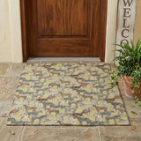 3' X 5' Wheat And Taupe Horse Washable Indoor Outdoor Area Rug