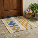 3' X 5' Copper And Ivory Southwestern Washable Indoor Outdoor Area Rug