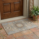 3' X 5' Taupe And Beige Oriental Washable Indoor Outdoor Area Rug