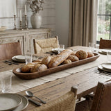 40" Natural Solid Wood Oval Dough Bowl