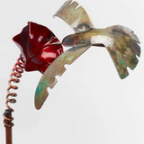 36" Red And Copper Copper Reversible Garden Stake