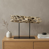 12" Brown Resin Tabletop Sculpture