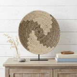 2" Brown Fabric Sphere Decorative Wall Sculpture