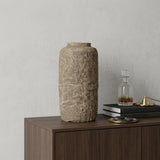 12" Gray Paper Mache Table Vase