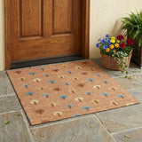 3' X 5' Copper And Teal Blue Geometric Washable Indoor Outdoor Area Rug