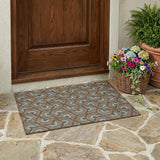 3' X 5' Chocolate And Brown Geometric Washable Indoor Outdoor Area Rug