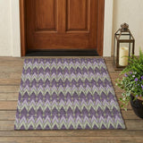 3' X 5' Purple And Plum Geometric Washable Indoor Outdoor Area Rug
