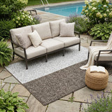 5' X 8' Chocolate And Brown Abstract Washable Indoor Outdoor Area Rug