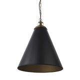 Black Metal Single Ceiling Light With Black Shades