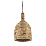 Brown Metal Single Ceiling Light With Brown Shades