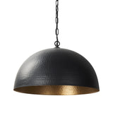 Black Metal Single Ceiling Light With Black Shades
