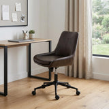 Black Adjustable Height Swivel Rolling Office Chair