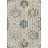5' X 8' Beige And Ivory Tribal Washable Indoor Outdoor Area Rug