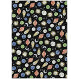 3' X 5' Black And Ivory Geometric Washable Indoor Outdoor Area Rug