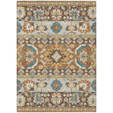 3' X 5' Chocolate And Orange Cactus Washable Indoor Outdoor Area Rug