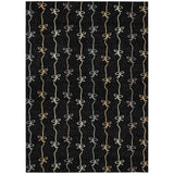 5' X 8' Black And Gray Southwestern Washable Indoor Outdoor Area Rug