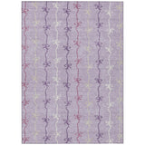 5' X 8' Lavender And Mauve Southwestern Washable Indoor Outdoor Area Rug