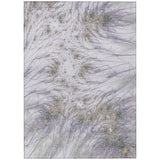 3' X 5' Lavender And Purple Oriental Washable Indoor Outdoor Area Rug
