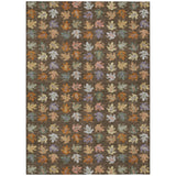 3' X 5' Chocolate And Brown Geometric Washable Indoor Outdoor Area Rug