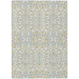 3' X 5' Ivory And Linen Geometric Washable Indoor Outdoor Area Rug