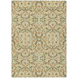 3' X 5' Wheat And Gold Geometric Washable Indoor Outdoor Area Rug