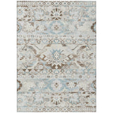 3' X 5' Ivory And Linen Cactus Washable Indoor Outdoor Area Rug