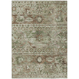 3' X 5' Sage And Green Cactus Washable Indoor Outdoor Area Rug