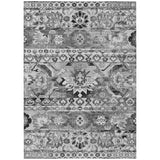 5' X 8' Silver And Gray Cactus Washable Indoor Outdoor Area Rug