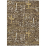 3' X 5' Chocolate And Brown Southwestern Washable Indoor Outdoor Area Rug