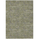 3' X 5' Olive Green And Green Abstract Washable Indoor Outdoor Area Rug