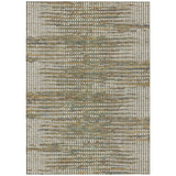 3' X 5' Beige And Brown Abstract Washable Indoor Outdoor Area Rug