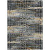 3' X 5' Black And Graphite Abstract Washable Indoor Outdoor Area Rug