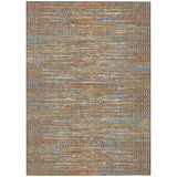 3' X 5' Orange And Taupe Abstract Washable Indoor Outdoor Area Rug