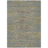 3' X 5' Teal Blue And Taupe Abstract Washable Indoor Outdoor Area Rug