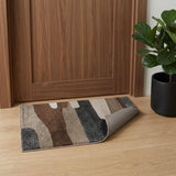 2' X 3' Brown And Red Abstract Area Rug