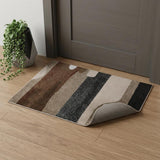 2' X 4' Brown And Red Abstract Area Rug