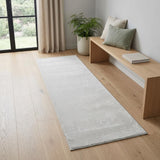 2' X 5' Gray And Beige Abstract Area Rug