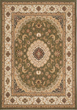 4' X 6' Green And Beige Abstract Area Rug