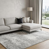 7' X 10' Gray And Beige Abstract Area Rug