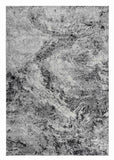 2' X 5' Gray And Black Abstract Area Rug