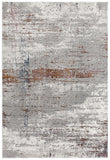 2' X 4' Gray Brown And Red Abstract Area Rug