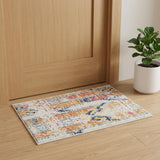 3' X 5' Gold Ivory And Beige Abstract Area Rug