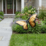 7" Yellow Copper Insect Garden Stake