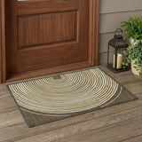 3' X 5' Chocolate And Ivory Geometric Washable Indoor Outdoor Area Rug