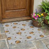 3' X 5' Silver And Beige Geometric Washable Indoor Outdoor Area Rug